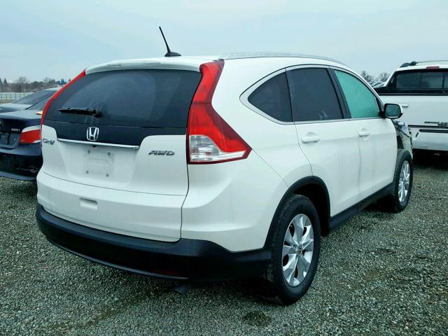 5J6RM4H77EL108782 - 2014 HONDA CR-V EXL WHITE photo 4