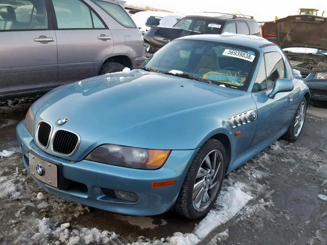 4USCH7329TLB71874 - 1996 BMW Z3 1.9 BLUE photo 2