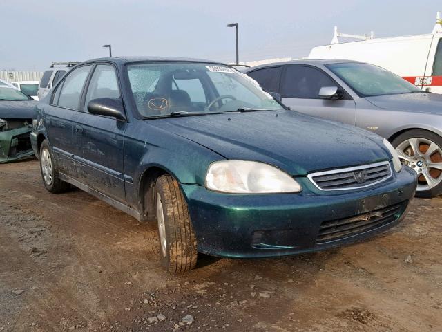 2HGEJ6613YH500278 - 2000 HONDA CIVIC BASE GREEN photo 1