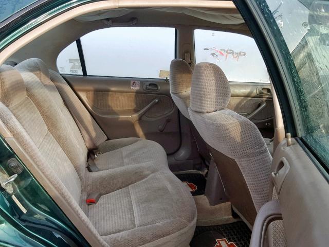 2HGEJ6613YH500278 - 2000 HONDA CIVIC BASE GREEN photo 6
