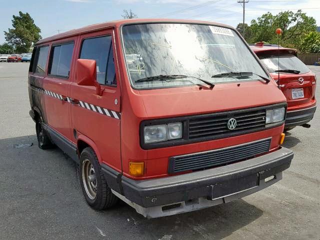 WV2YB0255KH028534 - 1989 VOLKSWAGEN VANAGON BU RED photo 1