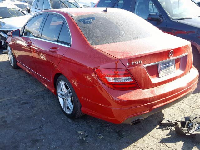 WDDGF4HB1DR268427 - 2013 MERCEDES-BENZ C 250 RED photo 3