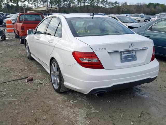 WDDGF4HB0DR271254 - 2013 MERCEDES-BENZ C 250 WHITE photo 3