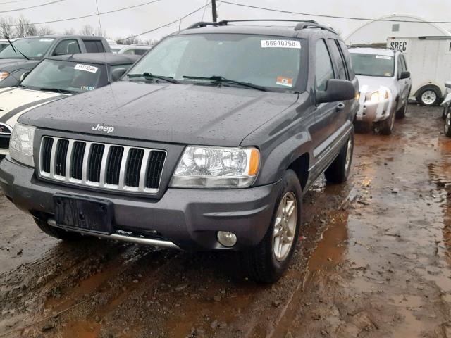 1J4GW48S74C377983 - 2004 JEEP GRAND CHER GRAY photo 2