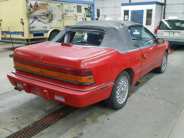 1C3XU4536PF579679 - 1993 CHRYSLER LEBARON RED photo 4