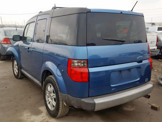 5J6YH28768L003577 - 2008 HONDA ELEMENT EX BLUE photo 3