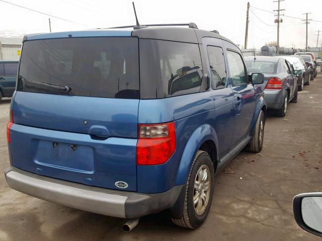 5J6YH28768L003577 - 2008 HONDA ELEMENT EX BLUE photo 4