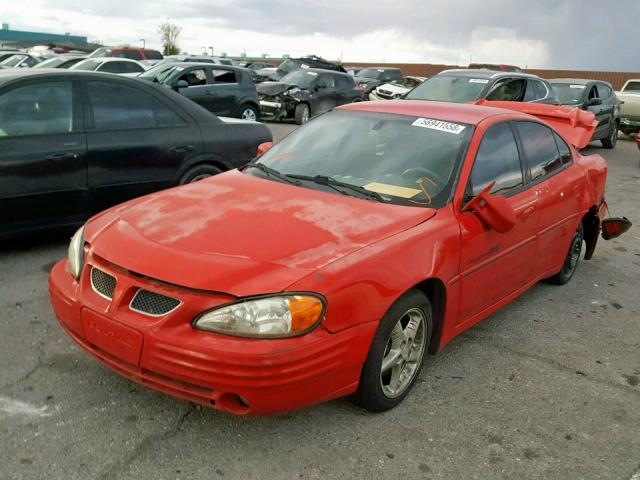 1G2NW52E2YM801645 - 2000 PONTIAC GRAND AM G RED photo 2