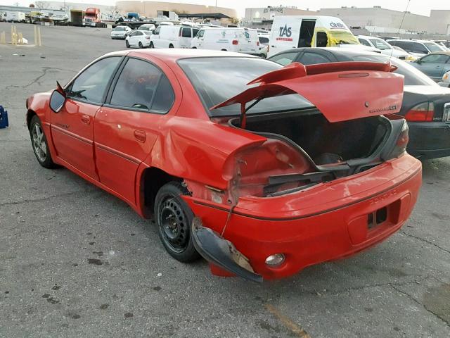 1G2NW52E2YM801645 - 2000 PONTIAC GRAND AM G RED photo 3