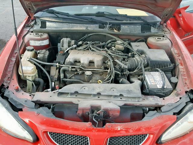 1G2NW52E2YM801645 - 2000 PONTIAC GRAND AM G RED photo 7