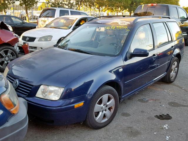 WVWSK61JX3W076369 - 2003 VOLKSWAGEN JETTA GLS BLUE photo 2