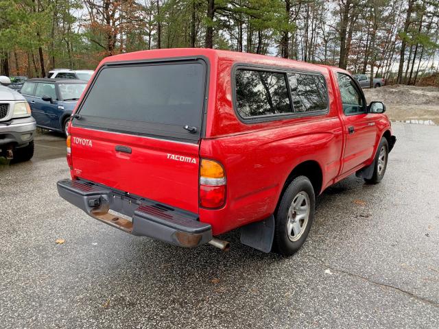 5TENL42N73Z230751 - 2003 TOYOTA TACOMA RED photo 4