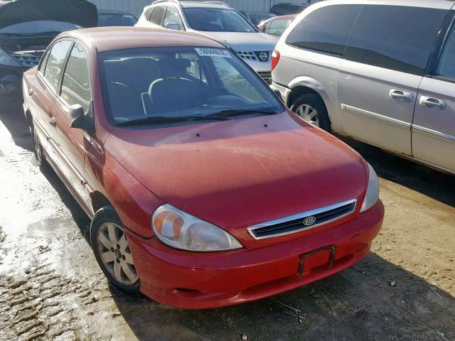 KNADC123916036089 - 2001 KIA RIO RED photo 1