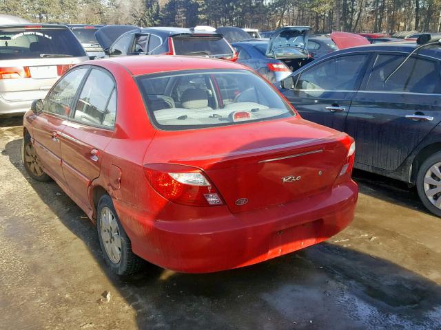 KNADC123916036089 - 2001 KIA RIO RED photo 3