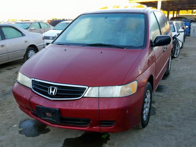 2HKRL18502H536425 - 2002 HONDA ODYSSEY LX RED photo 2