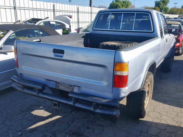 JT4VN13G8K0002104 - 1989 TOYOTA PICKUP 1/2 BLUE photo 4