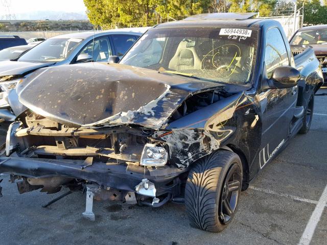 2FTRF07364CA18118 - 2004 FORD F150 SVT L BLACK photo 2