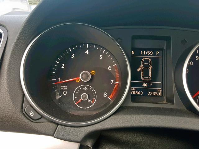 WVWBB7AJ8CW252275 - 2012 VOLKSWAGEN GOLF 黑色 照片 8