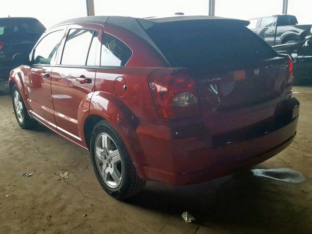 1B3HB48A79D160949 - 2009 DODGE CALIBER SX RED photo 3