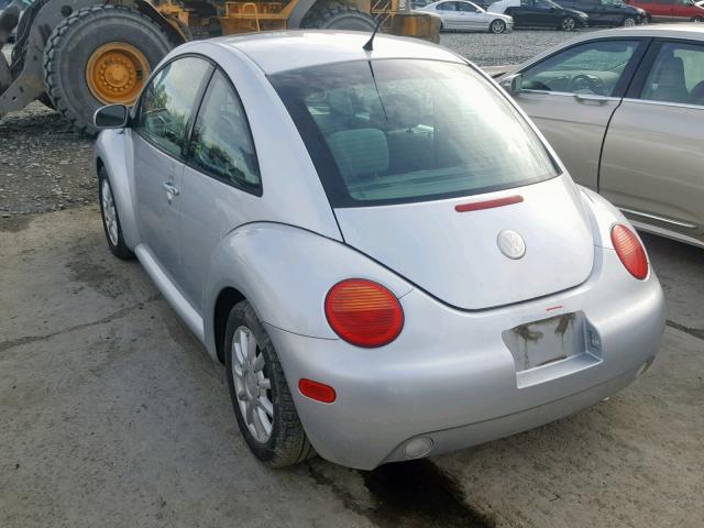 3VWCK31C44M409815 - 2004 VOLKSWAGEN NEW BEETLE SILVER photo 3