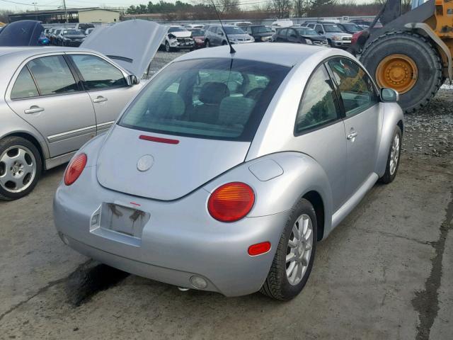 3VWCK31C44M409815 - 2004 VOLKSWAGEN NEW BEETLE SILVER photo 4