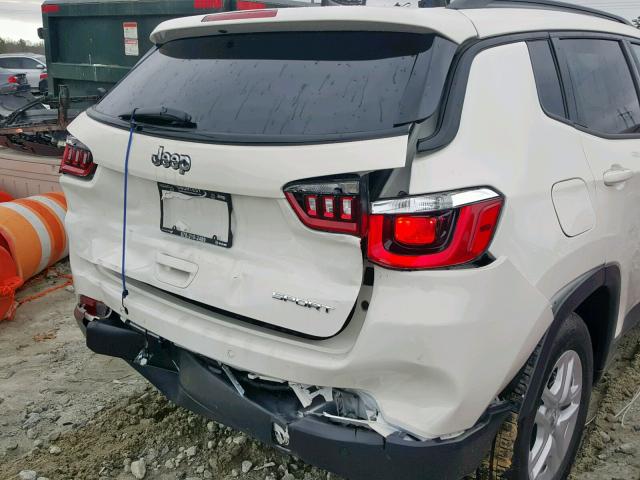 3C4NJCAB0JT488441 - 2018 JEEP COMPASS SP თეთრი ფოტო 9