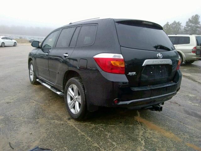 5TDYK3EH4AS016116 - 2010 TOYOTA HIGHLANDER BLACK photo 3