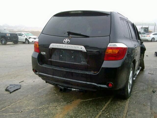 5TDYK3EH4AS016116 - 2010 TOYOTA HIGHLANDER BLACK photo 4