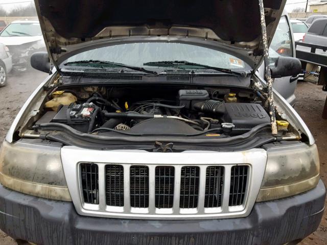 1J4GW48S64C176799 - 2004 JEEP GRAND CHER GRAY photo 7