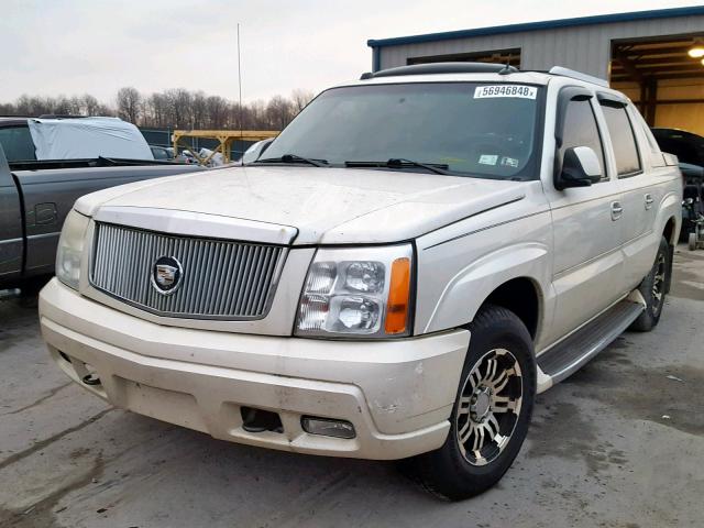 3GYEK62N44G297667 - 2004 CADILLAC ESCALADE E WHITE photo 2