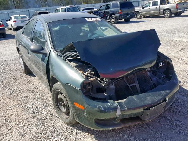 1B3ES46C61D176149 - 2001 DODGE NEON SE GREEN photo 1