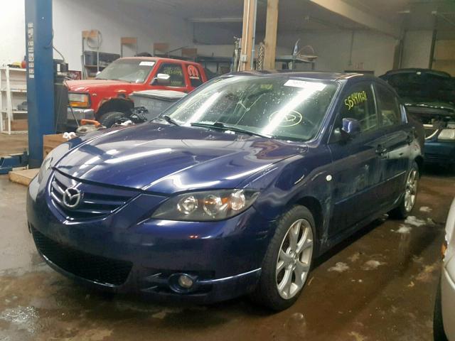 JM1BK123041126360 - 2004 MAZDA 3 S BLUE photo 2