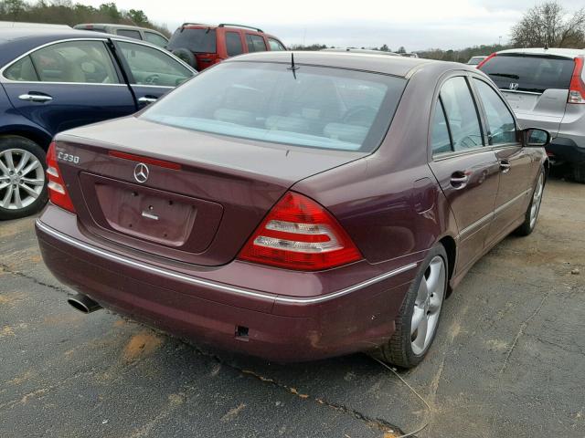 WDBRF52H46F833715 - 2006 MERCEDES-BENZ C GENERATI BURGUNDY photo 4