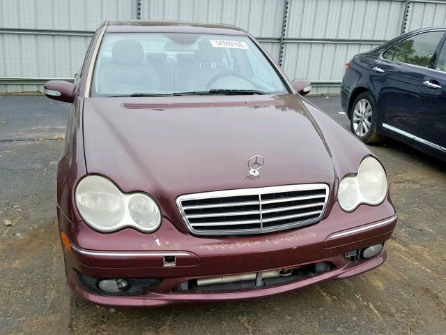 WDBRF52H46F833715 - 2006 MERCEDES-BENZ C GENERATI BURGUNDY photo 9