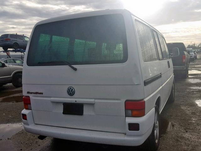 WV2KB47001H090545 - 2001 VOLKSWAGEN EUROVAN GL WHITE photo 4