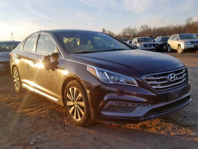 5NPE34AF3FH103545 - 2015 HYUNDAI SONATA SPO BLACK photo 1