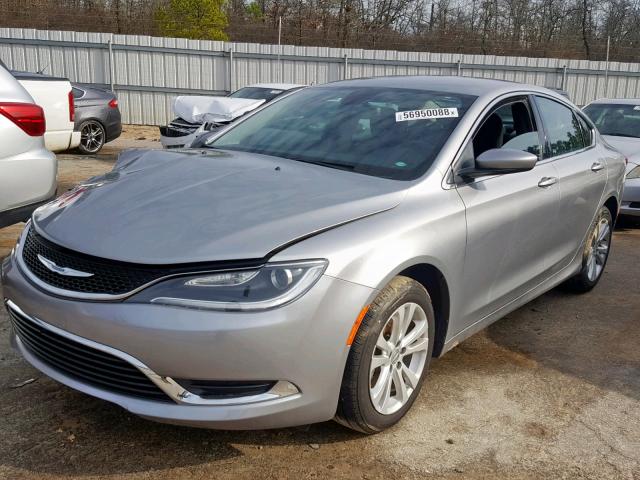 1C3CCCABXFN687817 - 2015 CHRYSLER 200 LIMITE GRAY photo 2