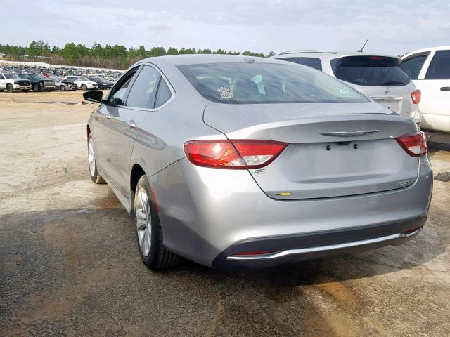 1C3CCCABXFN687817 - 2015 CHRYSLER 200 LIMITE GRAY photo 3