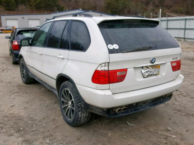5UXFB53525LV18351 - 2005 BMW X5 4.4I WHITE photo 3