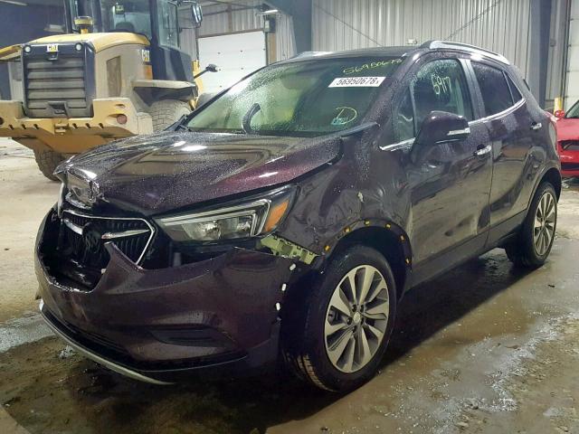 KL4CJESB0JB665227 - 2018 BUICK ENCORE PRE BLACK photo 2