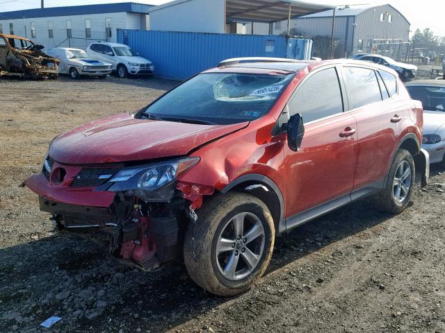 2T3RFREVXFW232446 - 2015 TOYOTA RAV4 XLE RED photo 2