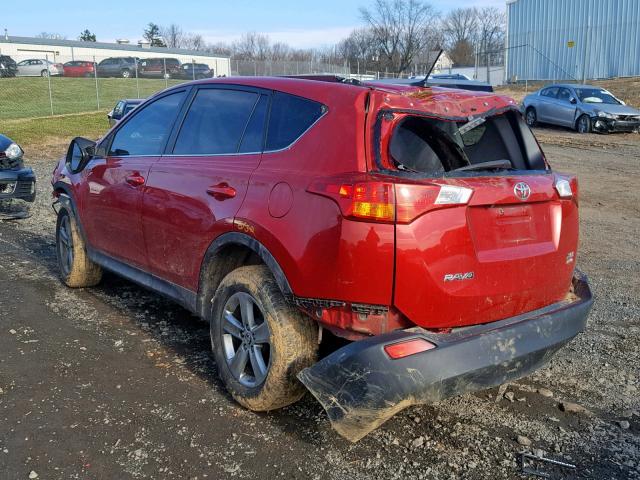 2T3RFREVXFW232446 - 2015 TOYOTA RAV4 XLE RED photo 3