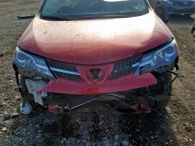 2T3RFREVXFW232446 - 2015 TOYOTA RAV4 XLE RED photo 7