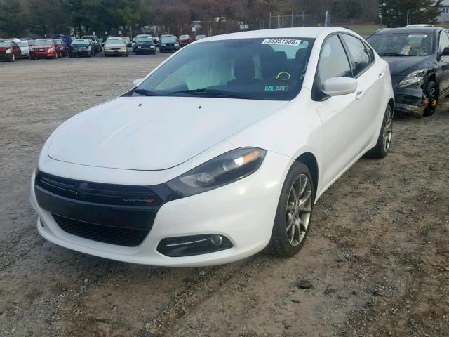 1C3CDFBB1ED824452 - 2014 DODGE DART SXT WHITE photo 2