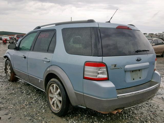 1FMDK05W48GA35910 - 2008 FORD TAURUS X S BLUE photo 3