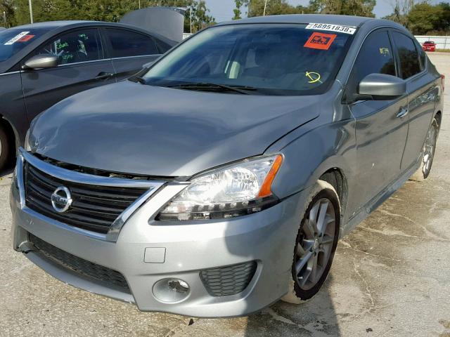 3N1AB7AP4DL676823 - 2013 NISSAN SENTRA S GRAY photo 2