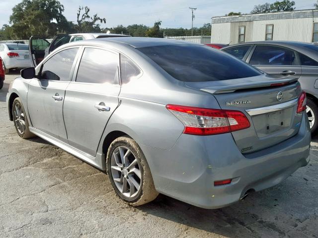 3N1AB7AP4DL676823 - 2013 NISSAN SENTRA S GRAY photo 3