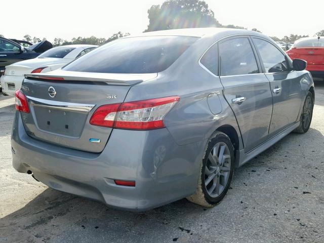 3N1AB7AP4DL676823 - 2013 NISSAN SENTRA S GRAY photo 4