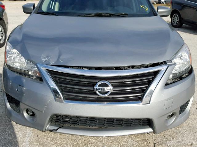 3N1AB7AP4DL676823 - 2013 NISSAN SENTRA S GRAY photo 9