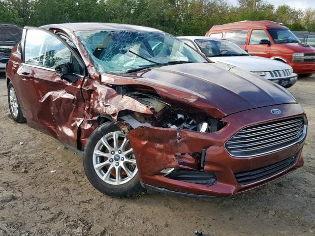 3FA6P0G7XGR376780 - 2016 FORD FUSION S BROWN photo 1